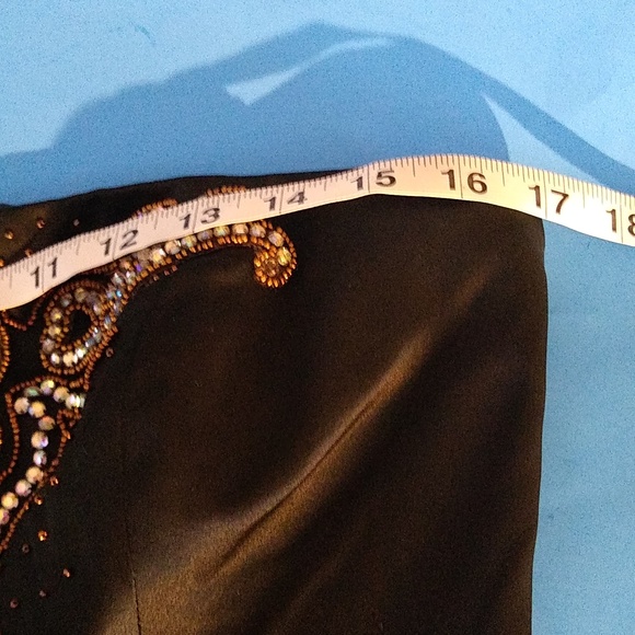 Vintage Randolph Duke strapless sequin black evening dress size 8 - Picture 8 of 13